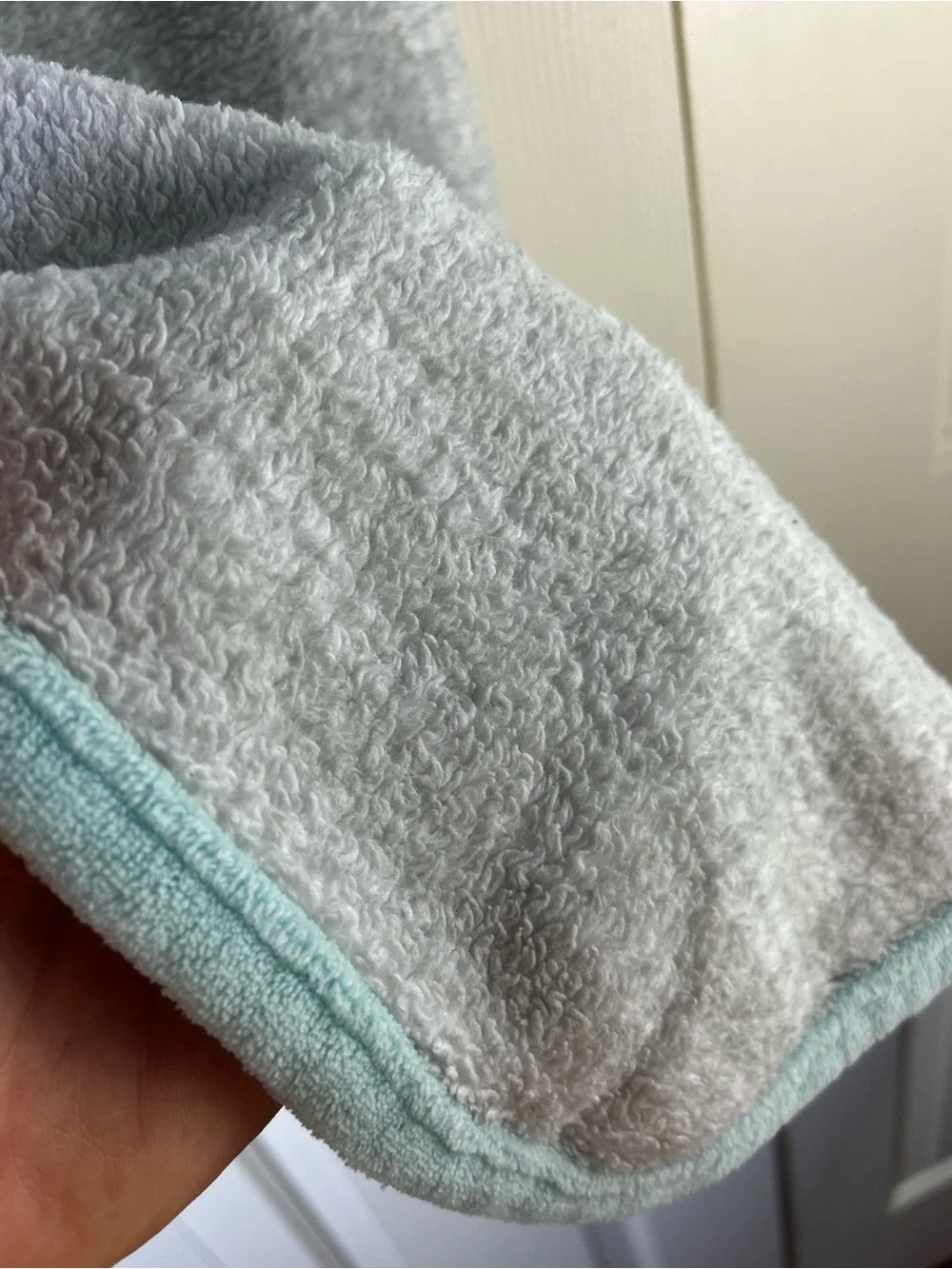 Parent's Choice Gray Sleeping Owl Baby Blanket Aqua Blue White Stripes Stars